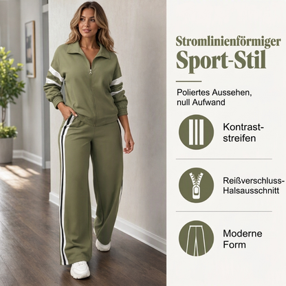 📢🎉50%Rabatt!!!🛍️✨ Damen-Casual-Sweatshirt & Weithosen-Set – Bequem, lässig & immer passend