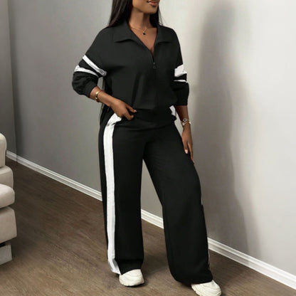 📢🎉50%Rabatt!!!🛍️✨ Damen-Casual-Sweatshirt & Weithosen-Set – Bequem, lässig & immer passend