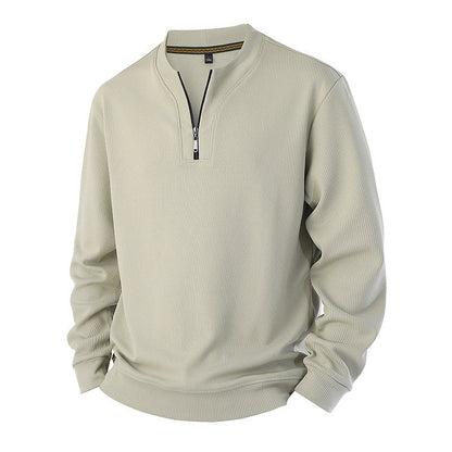 🧨 Bestseller ist zurück – alle, die beim letzten Mal leer ausgingen, jetzt zugreifen! Herren Halb-Reißverschluss Warm Futter Geripptes Sweatshirt