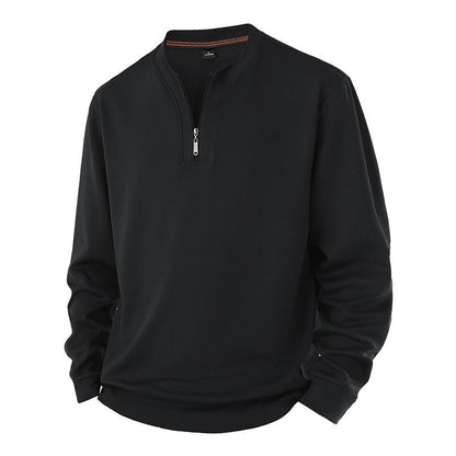 🧨 Bestseller ist zurück – alle, die beim letzten Mal leer ausgingen, jetzt zugreifen! Herren Halb-Reißverschluss Warm Futter Geripptes Sweatshirt