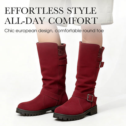 🎅 50 % Rabatt! Festliche Vorratssale👢Damen Slouchy Boots bis zur mittleren Wade🎁