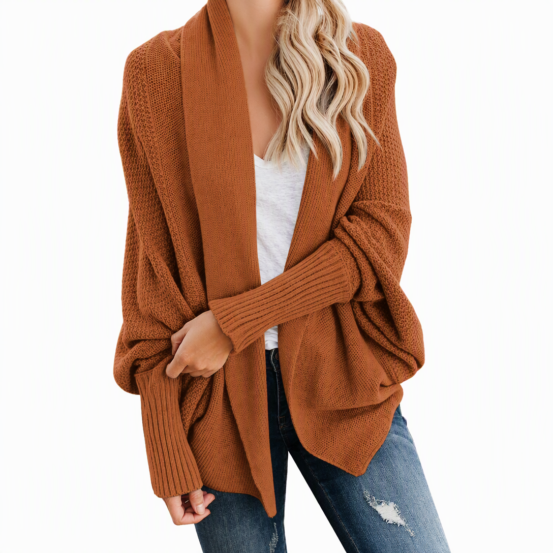 📢🎉50%Rabatt!!!🛍️✨Damen lockere Strickjacke mit Fledermausärmeln, offener Front, Überwurf für Herbst und Winter
