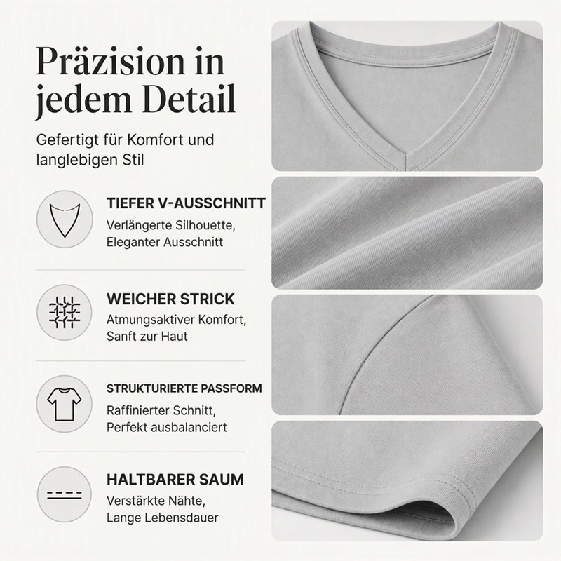 🌿 Lässig & feminin – Langarmshirt mit V-Ausschnitt – Weicher Stoff, lockerer Schnitt & vielseitig kombinierbar – Jetzt 50% Rabatt!