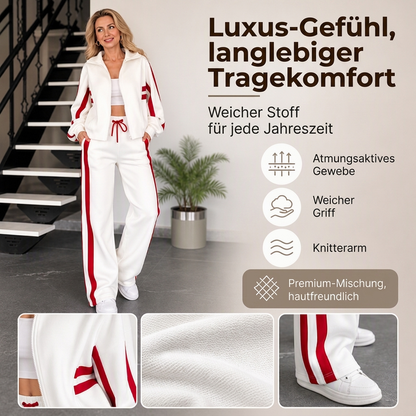 🚨 Letzte Chance – 50% Rabatt! ⏳ Sportliches 2-Teile-Streifen-Set für Damen
