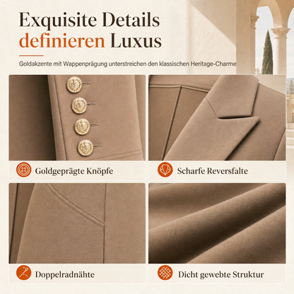 📢🎉🛍️✨Elegantes herbstliches 2-Teiler-Outfit für Damen mit Retro-Langmantel und schlichter Hose