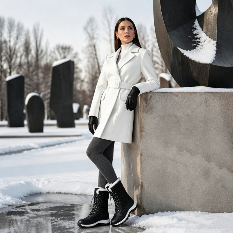 🔥 50% RABATT ❄️ Wasserdichte, plüschgefütterte Schnee-Stiefeletten für Damen – wadenhoch