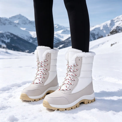 🔥 50% RABATT ❄️ Wasserdichte, plüschgefütterte Schnee-Stiefeletten für Damen – wadenhoch