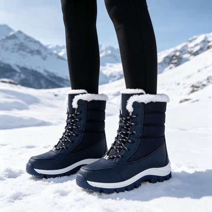 🔥 50% RABATT ❄️ Wasserdichte, plüschgefütterte Schnee-Stiefeletten für Damen – wadenhoch