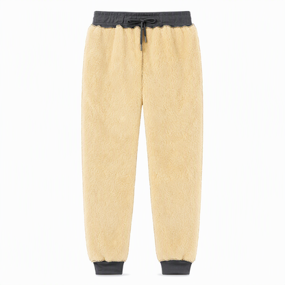 💥50% Rabatt! Nur heute!💥Unisex-Jogginghose mit lockerem Schnitt und Sherpa-Fleecefutter, warme Winter-Freizeithose mit Reißverschlusstaschen