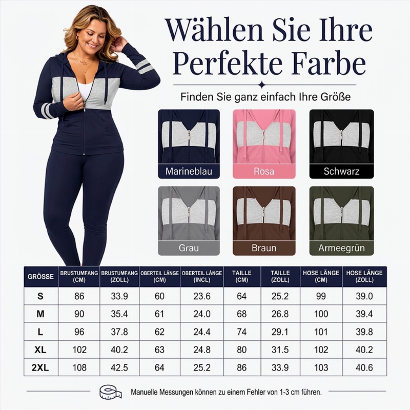 🧥 2-teiliges Damen-Set – Kapuzen-Sweatshirt & Hose