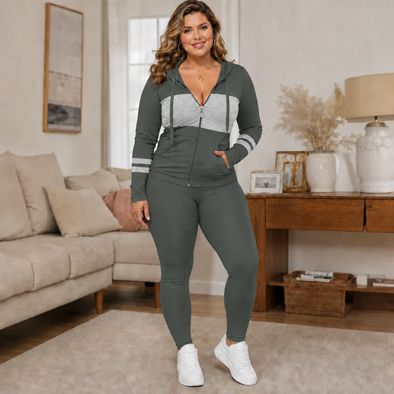 🧥 2-teiliges Damen-Set – Kapuzen-Sweatshirt & Hose