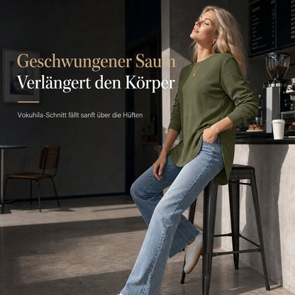 📢🎉50%Rabatt!!!🛍️✨Lässiges lockeres Waffelstrick-Top für Damen