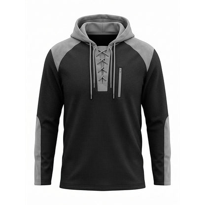 📢📢Räumungsverkauf!!!🎉✨Herren-Strickhoodie im Color-Block-Design, lässiger Stil