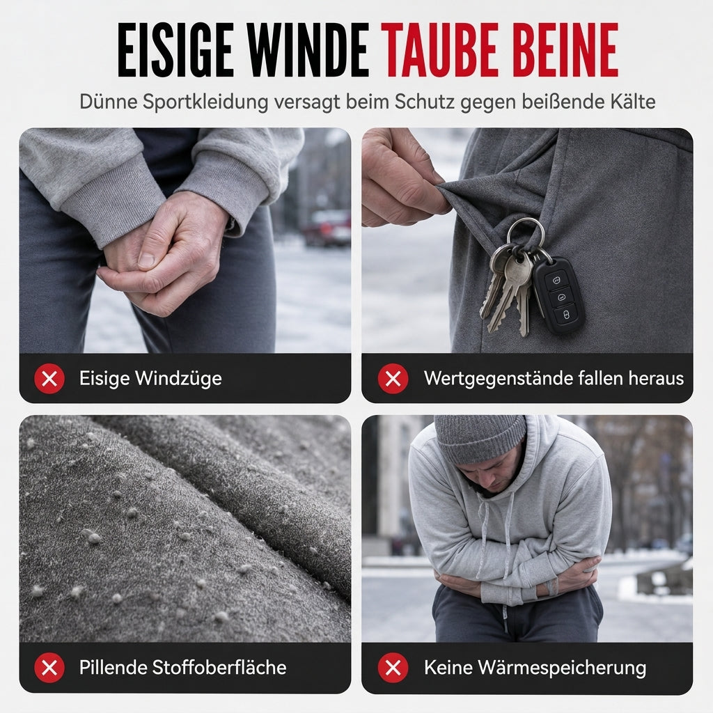📢 Letzter Tag: 50% Rabatt ⏳ Damen Winter-Jogginghose mit Fleecefutter und Reißverschlusstaschen