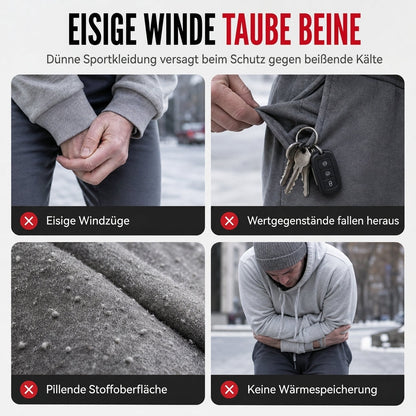 📢 Letzter Tag: 50% Rabatt ⏳ Damen Winter-Jogginghose mit Fleecefutter und Reißverschlusstaschen