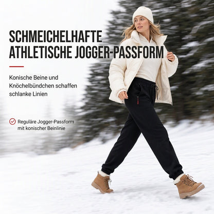 📢 Letzter Tag: 50% Rabatt ⏳ Damen Winter-Jogginghose mit Fleecefutter und Reißverschlusstaschen