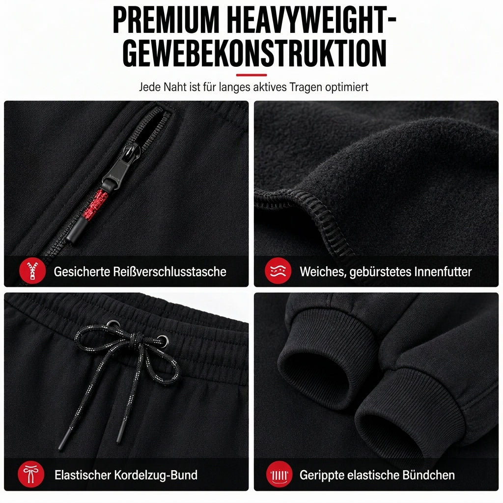 📢 Letzter Tag: 50% Rabatt ⏳ Damen Winter-Jogginghose mit Fleecefutter und Reißverschlusstaschen