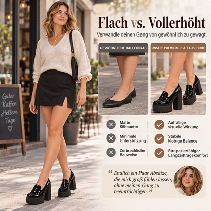 ⏳ Nur noch heute: 50% Rabatt! 🚨 Damen-Loafer mit Plateau-Sohle & klobigem Absatz – bequem & stylish