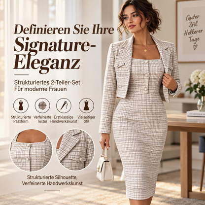 ⏰ Beliebt und bald ausverkauft!⏰Elegantes Kurzjacken- und Schmal-Kleid-Set für Damen