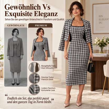 ⏰ Beliebt und bald ausverkauft!⏰Elegantes Kurzjacken- und Schmal-Kleid-Set für Damen
