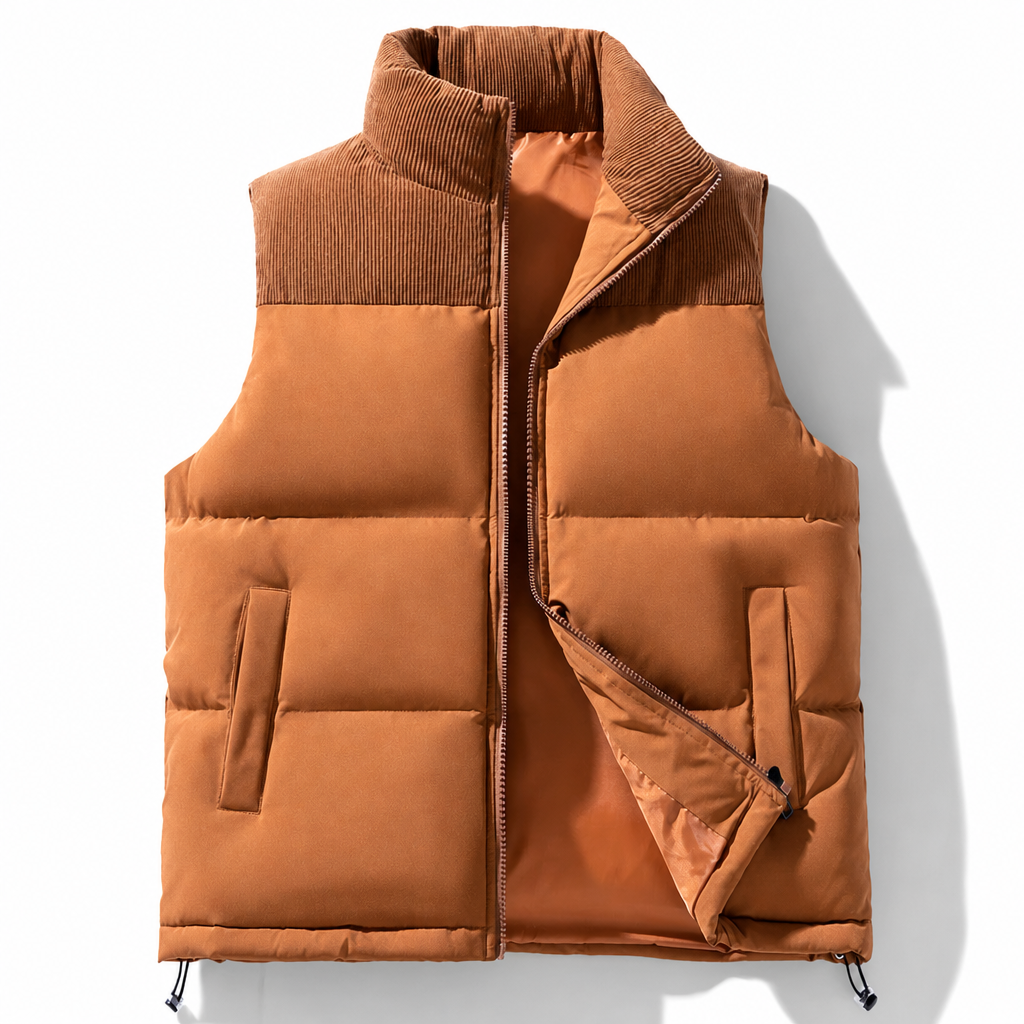 Unisex, verdickte Winter-Steppweste, locker sitzend, gesteppte Weste für Damen und Herren