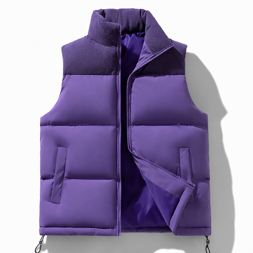 Unisex, verdickte Winter-Steppweste, locker sitzend, gesteppte Weste für Damen und Herren