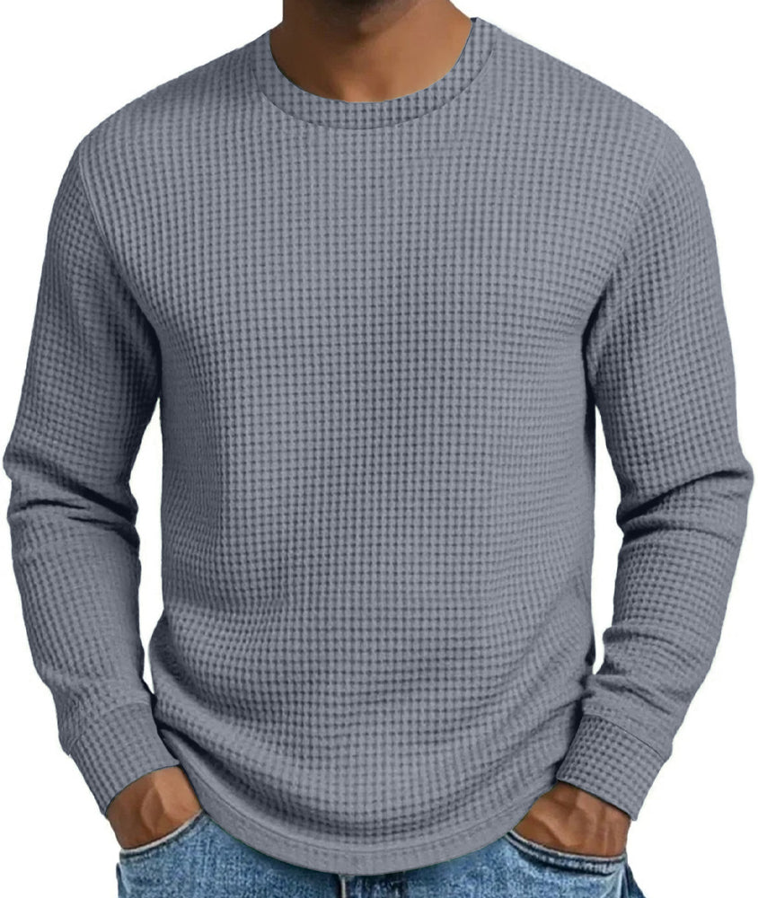 🔥Beliebtes Produkt ！✨Freizeit-Sweatshirt für Herren, schmal geschnitten, Rundhalsausschnitt, langärmelig