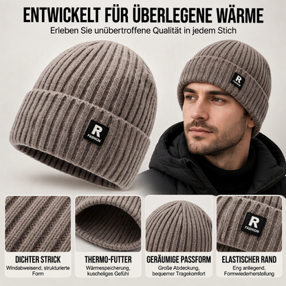Lässige warme Strick-Mütze für Herren