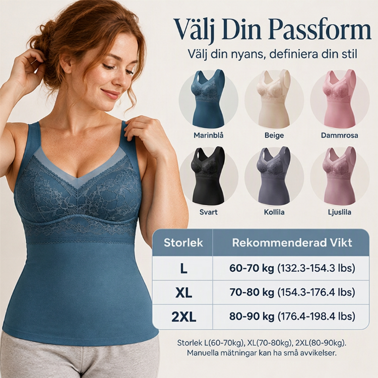 🔥Thermounterhemd für Damen in Slim-Fit-Passform mit integriertem Bügel-BH