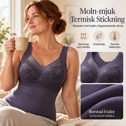 🔥Thermounterhemd für Damen in Slim-Fit-Passform mit integriertem Bügel-BH