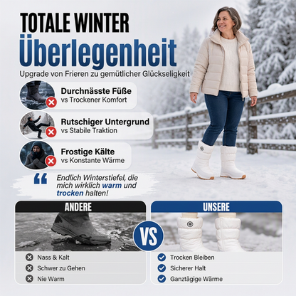 Damen Winterstiefel mit Seitenreißverschluss und Futter