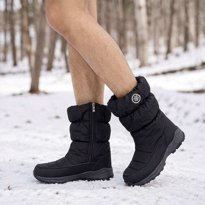 Damen Winterstiefel mit Seitenreißverschluss und Futter