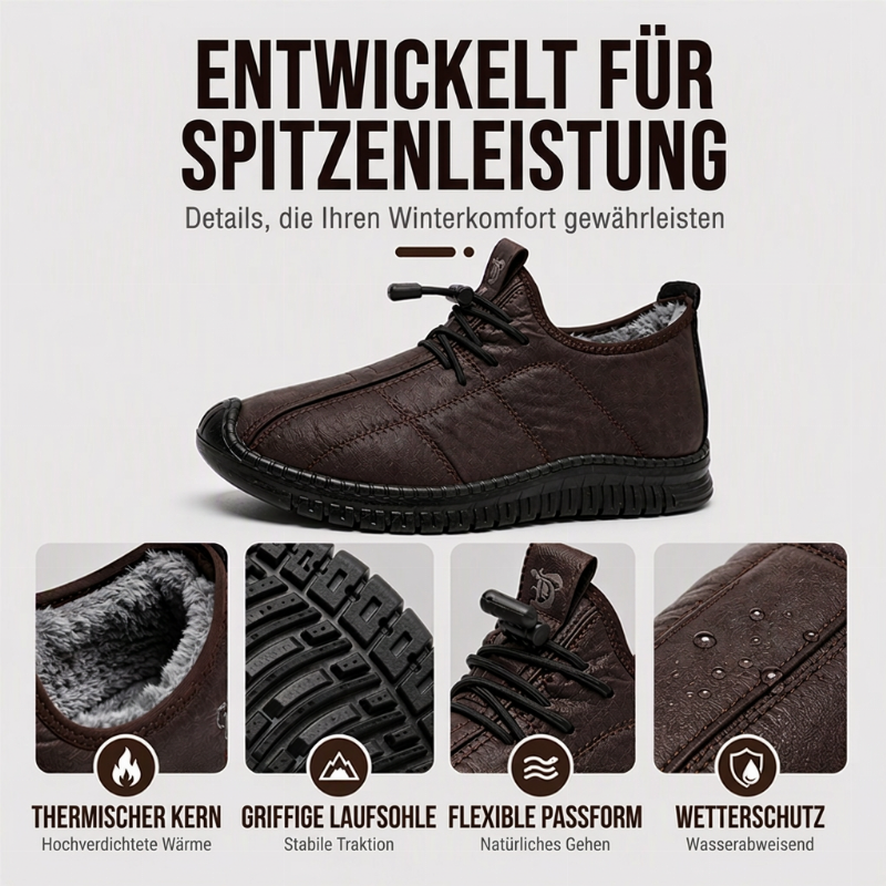 👟 Herren rückengefütterte rutschfeste Gehschuhe