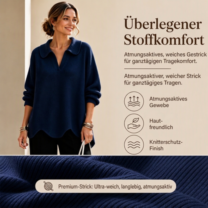 🎉🎉 Eleganter Damen-Pullover mit V-Ausschnitt und Puffärmeln