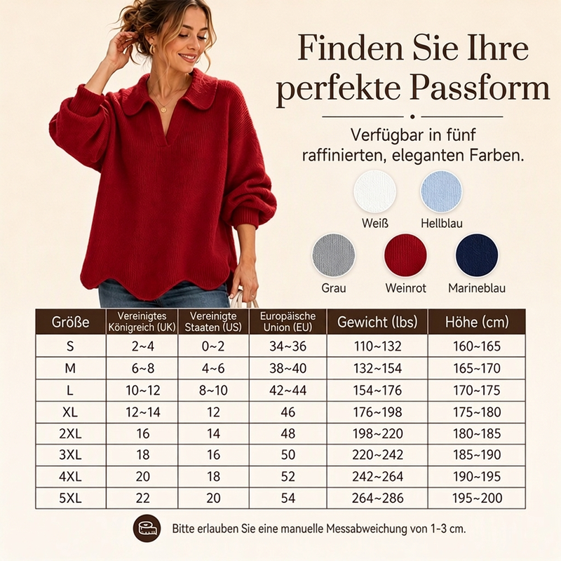 🎉🎉 Eleganter Damen-Pullover mit V-Ausschnitt und Puffärmeln