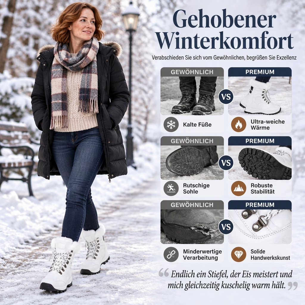 🔥Bestseller + 50% Rabatt!🔥 Damen Gemütliche Schnürschneestiefel