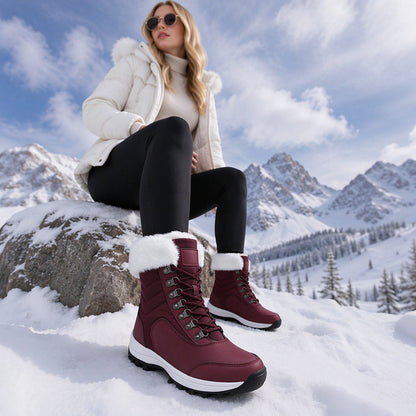 🔥Bestseller + 50% Rabatt!🔥 Damen Gemütliche Schnürschneestiefel