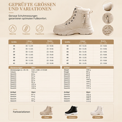 📢🎉50%Rabatt!!!🛍️✨Damen Winter-Schneestiefel, warme, mit Plüsch gefütterte, hochgeschlossene Knöchelstiefel