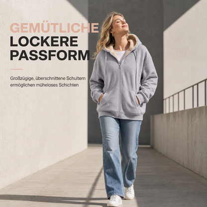 Damen Winter Warm Fleece Kapuzenpullover