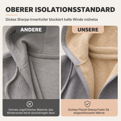 Damen Winter Warm Fleece Kapuzenpullover