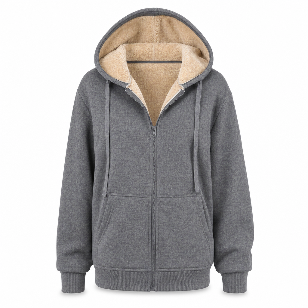 Damen Winter Warm Fleece Kapuzenpullover