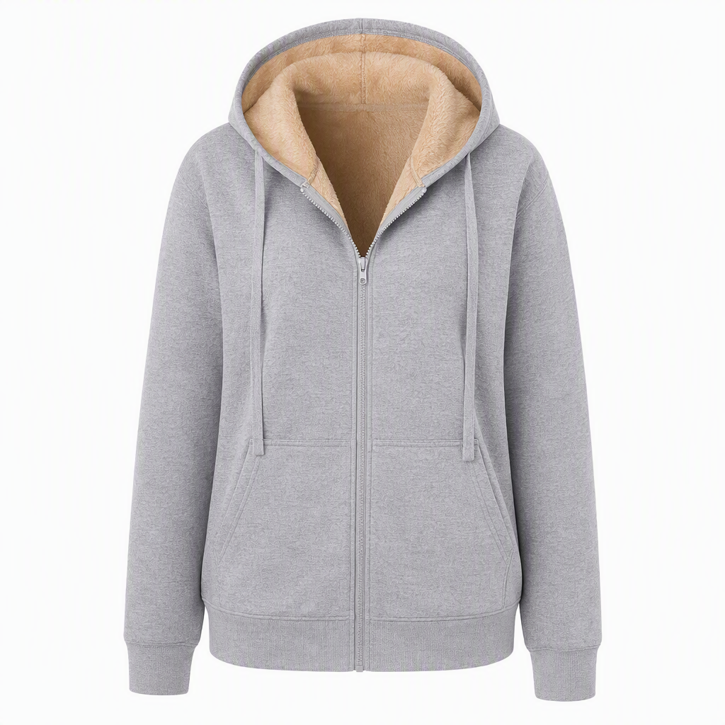 Damen Winter Warm Fleece Kapuzenpullover