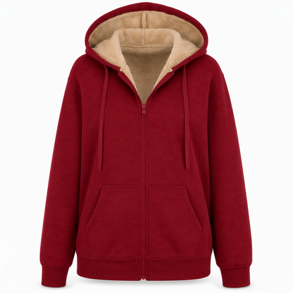 Damen Winter Warm Fleece Kapuzenpullover