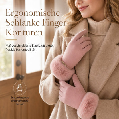 Damen Winter Thermo Touchscreen Handschuhe Winddichte Warme Handschuhe für Outdoor Radfahren und Autofahren