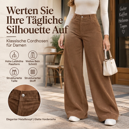 📢🎉50%Rabatt!!!🛍️✨ Freizeit-Cordhose für Damen mit weitem Bein