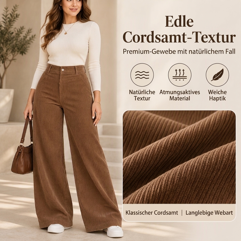 📢🎉50%Rabatt!!!🛍️✨ Freizeit-Cordhose für Damen mit weitem Bein