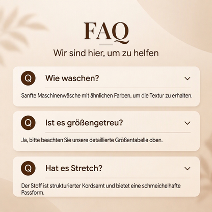 📢🎉50%Rabatt!!!🛍️✨ Freizeit-Cordhose für Damen mit weitem Bein