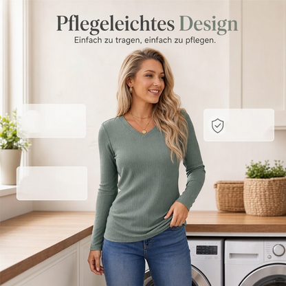 🥳Wiederkäufer-Rate über 90%!🥳 Elegantes Damen-Strickoberteil mit V-Ausschnitt