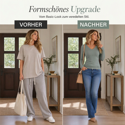 🥳Wiederkäufer-Rate über 90%!🥳 Elegantes Damen-Strickoberteil mit V-Ausschnitt