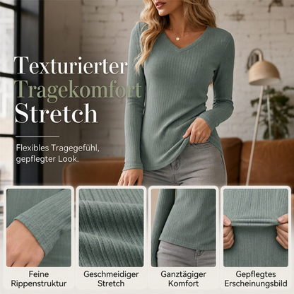 🥳Wiederkäufer-Rate über 90%!🥳 Elegantes Damen-Strickoberteil mit V-Ausschnitt